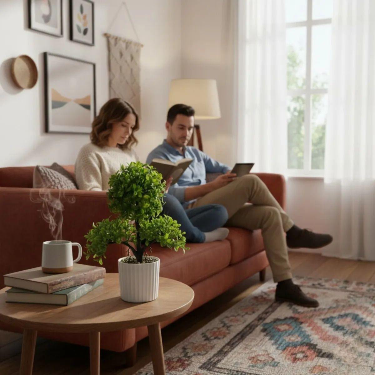 Set 2 Planta Artificial Decorativa Inspiración Natural Jhn-4