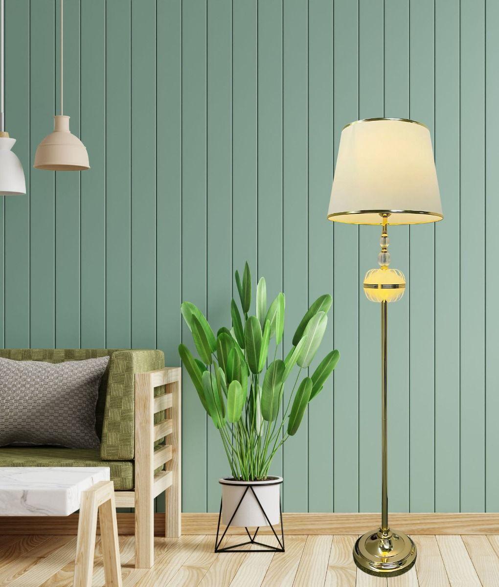 Lámpara Pie Lisa Alta Cilíndrica Decorativa Hogar Jhn-9
