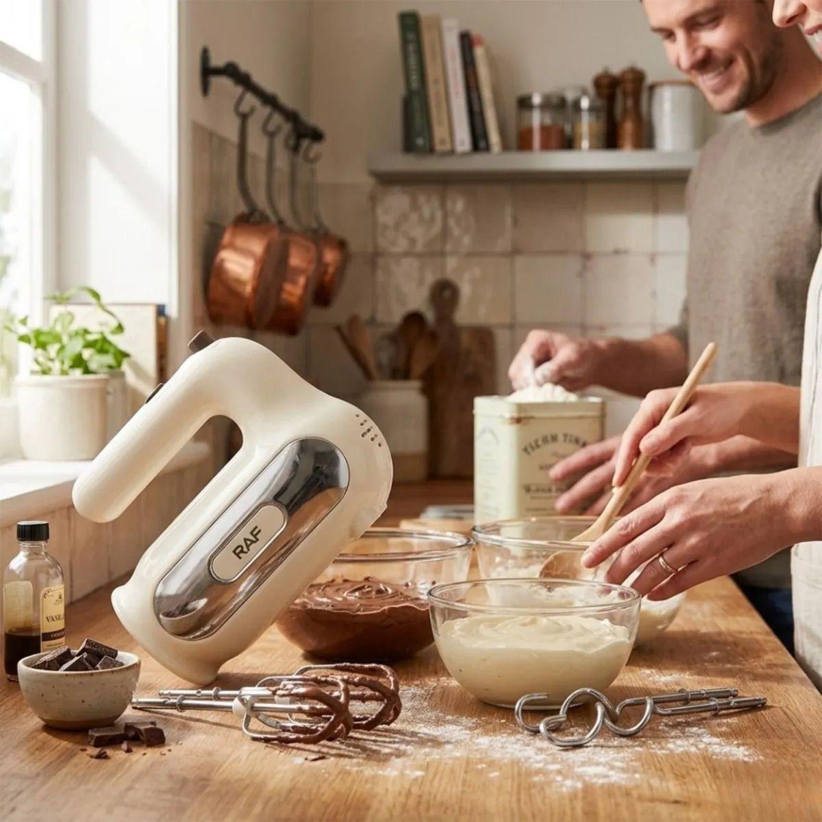 Batidora Mano Cocina Varillas Ganchos Masas Respotería ALJ-8