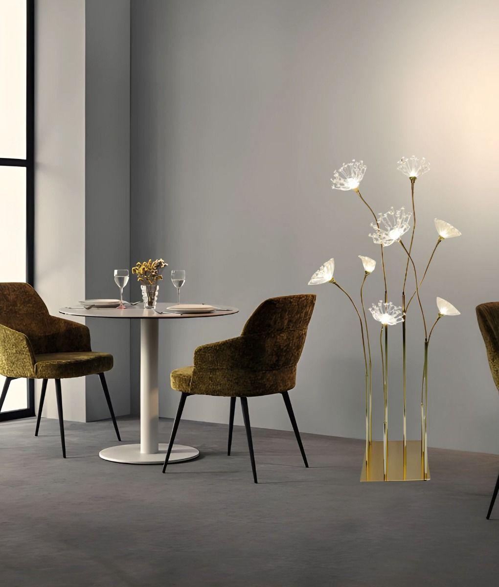 Lámpara Decorativa Pie Moderna Floral Iluminación Hogar Jhn-9