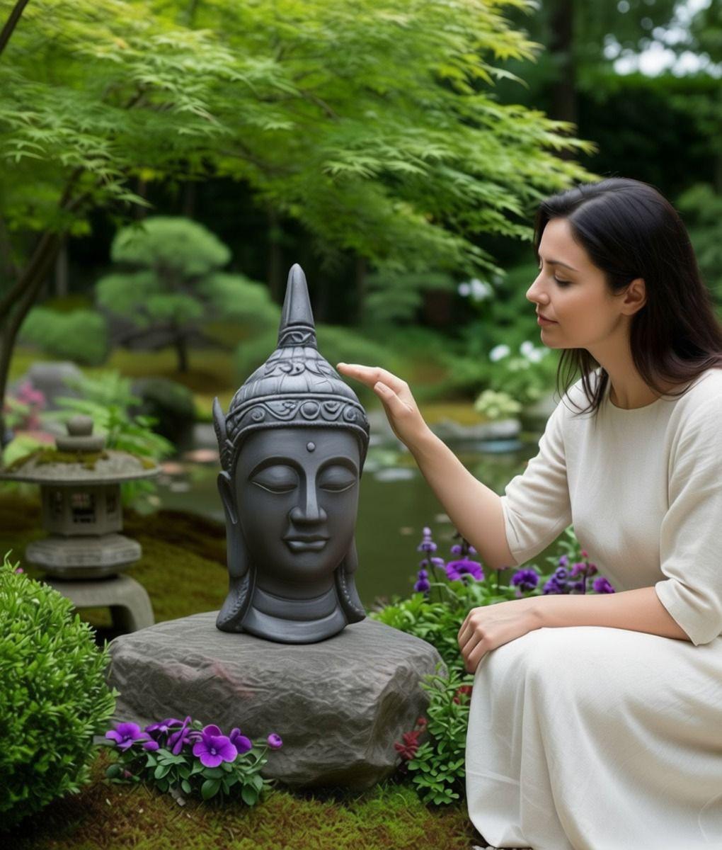 Figura Decorativa Cabeza Buda Estatua Adorno Hogar Jhn-5