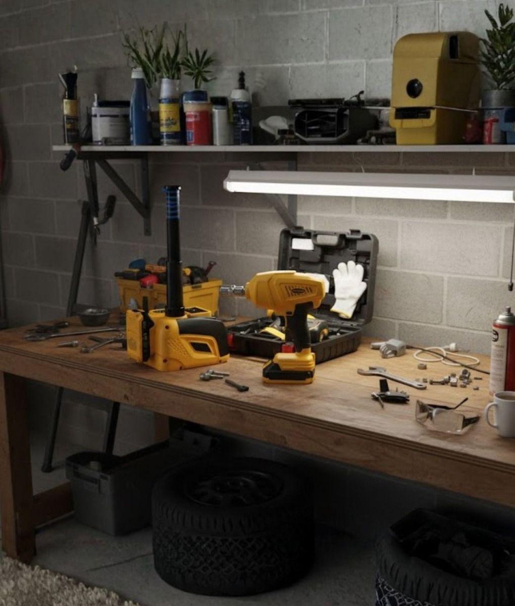 Kit Gato Hidráulico Llave Impacto Auto Vehículo Elevador Jhn-8