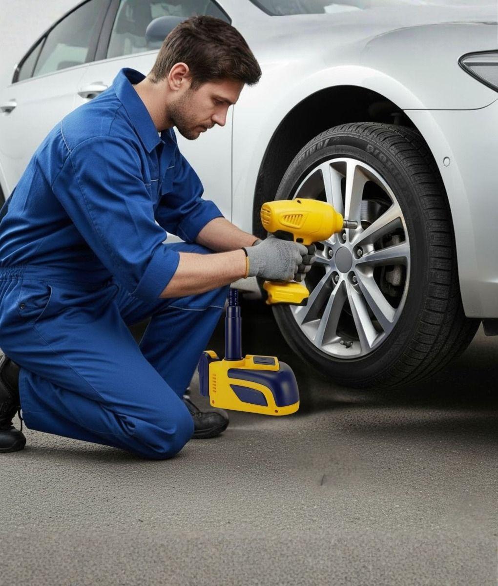 Kit Gato Hidráulico Llave Impacto Auto Vehículo Elevador Jhn-9