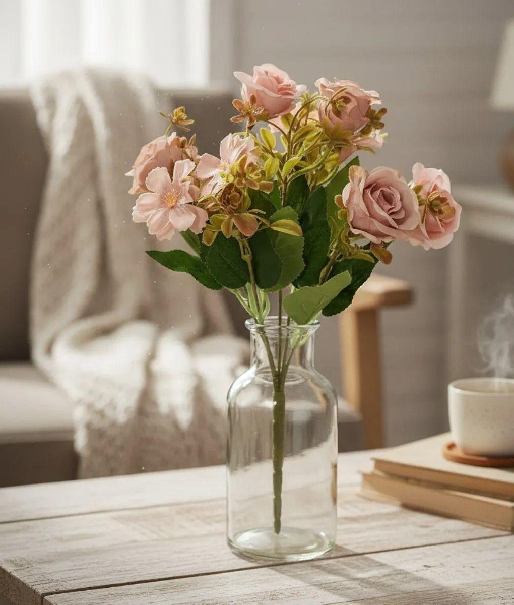 Set 4 Ramo Flores Artificiales Elegancia Floral Eterna Jhn-6