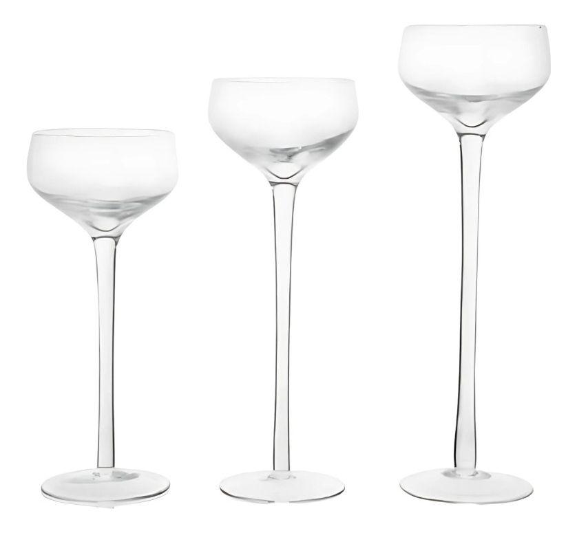 Set Portavelas Altos Estilo Copa Elegancia Moderna Jhn-0