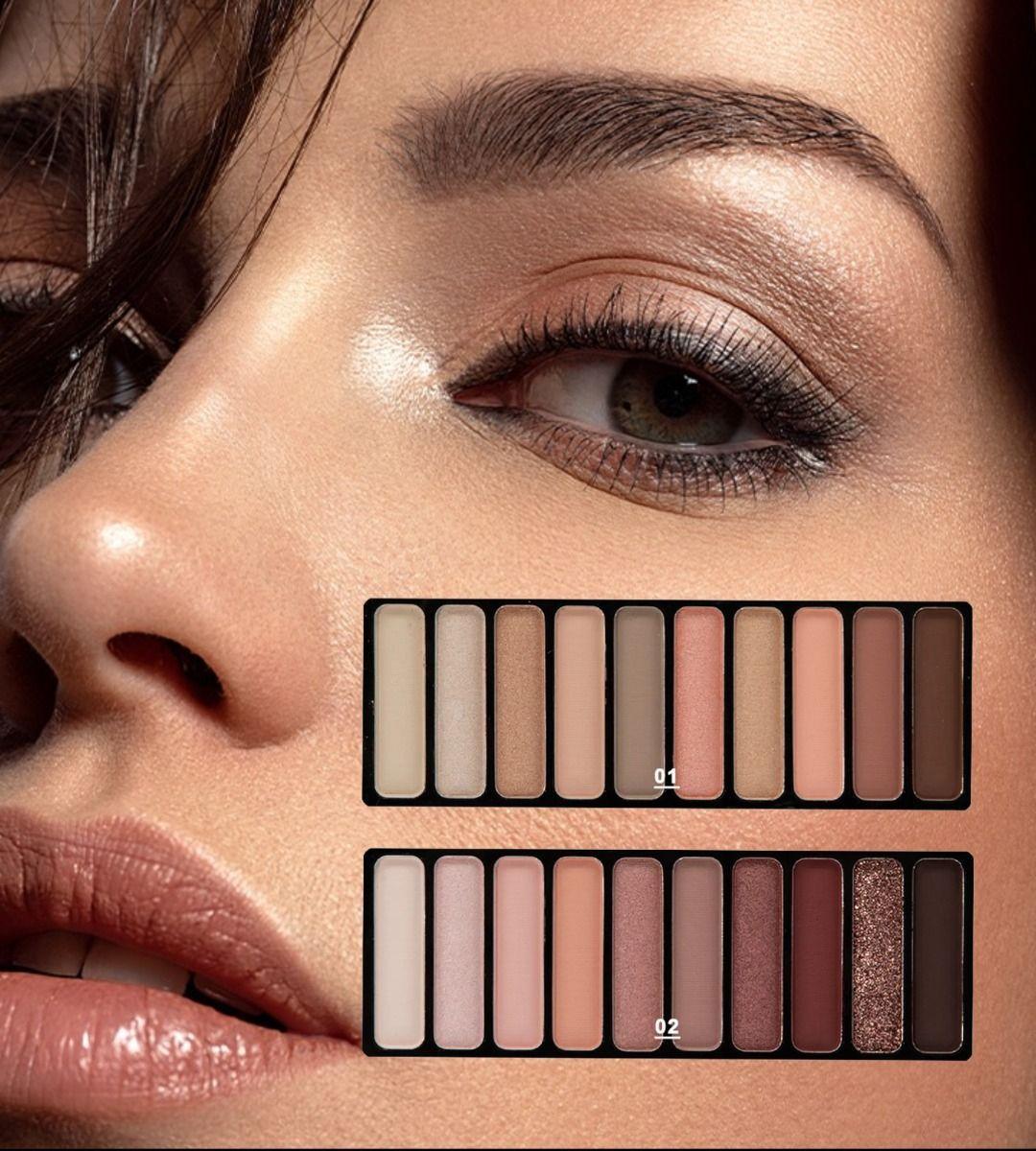 Set 2 Sombra Ojos Paleta Multifuncional Polvo 10 Colores Jhn-2