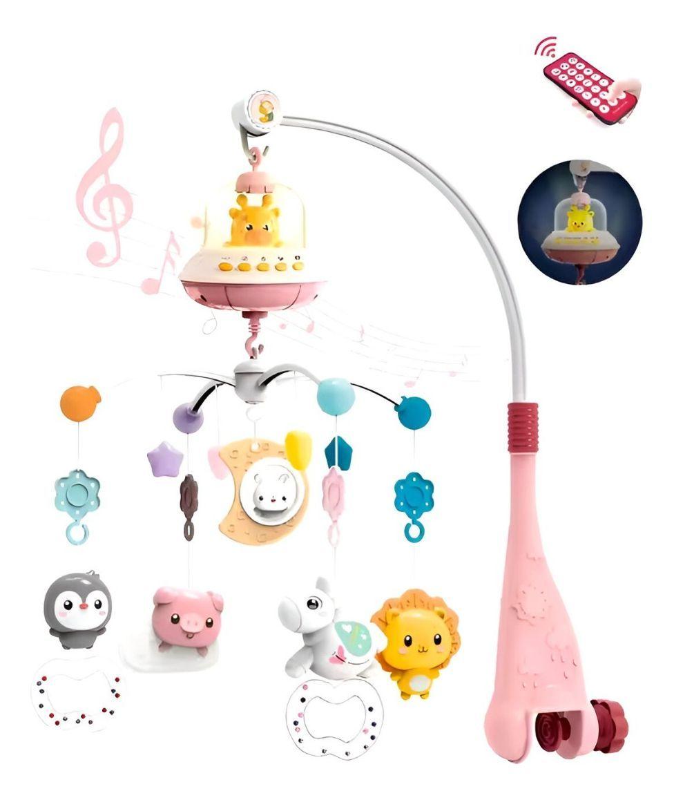 Móvil Cuna Bebé Música Luces Sonajero Giratorio Colgante Jhn-2