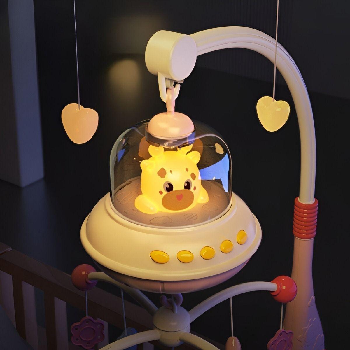Móvil Cuna Bebé Música Luces Sonajero Giratorio Colgante Jhn-9