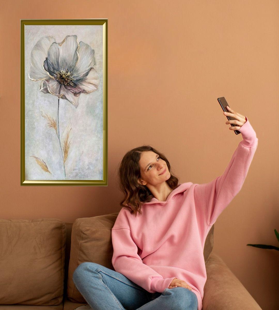 Cuadro Decorativo Pared Flores Serenas Pintura Jhn-2