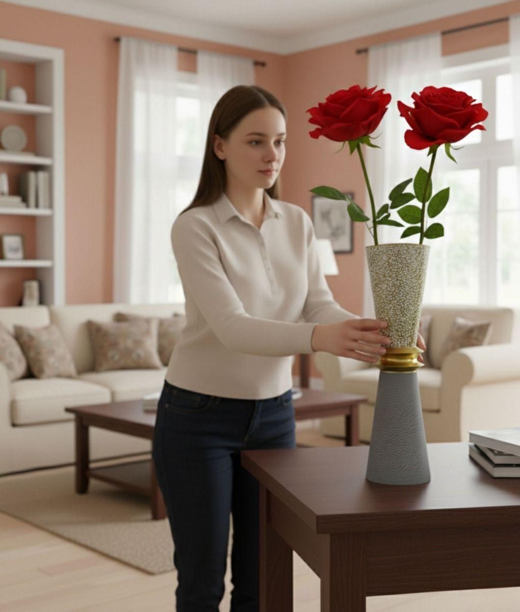 Florero Decorativo Contemporáneo Elegante Textura Jhn-5