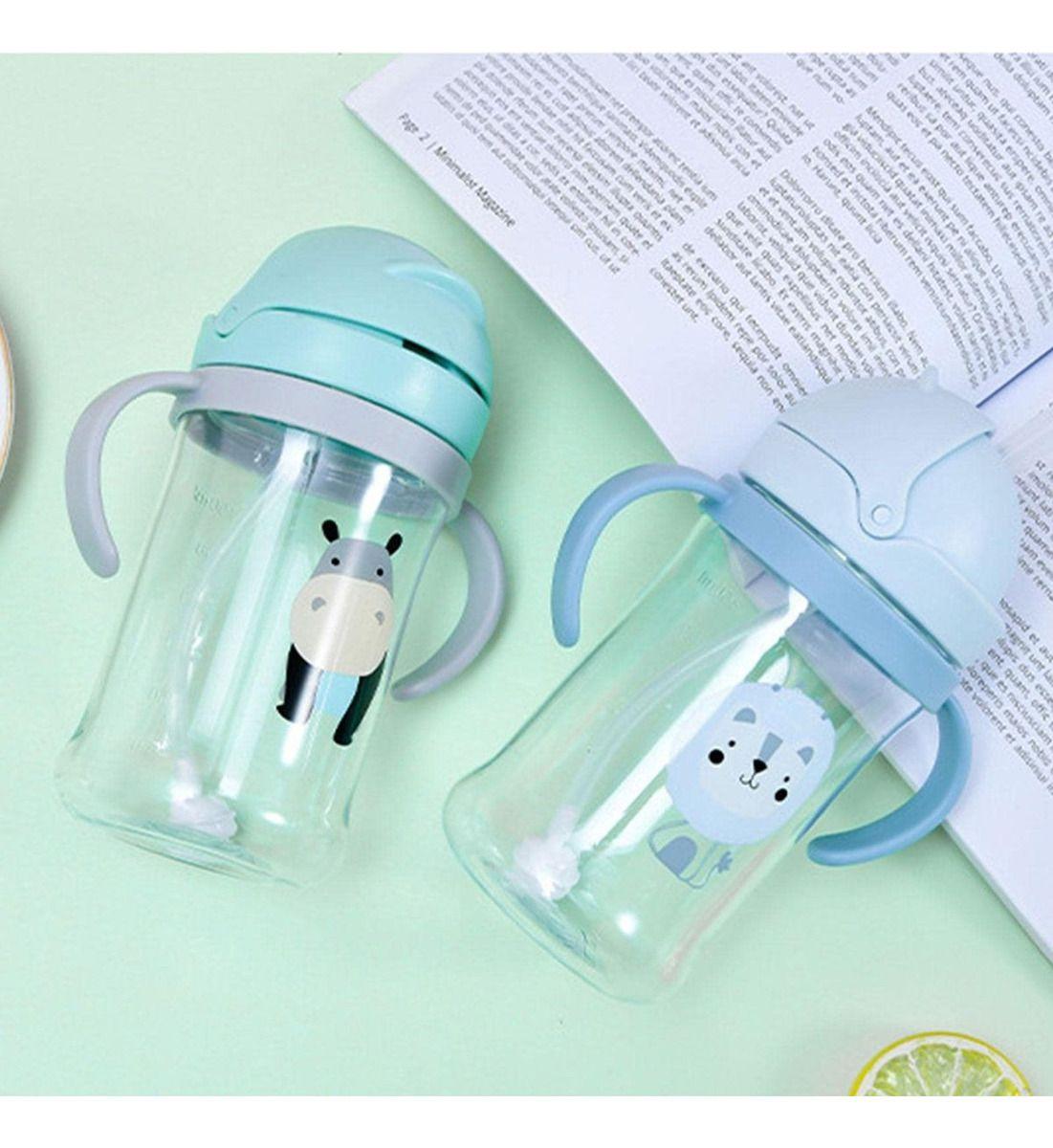 SET 2 VASOS ENTRENAMIENTO CON PAJITA ANTIDERRAME NIÑOS LAU-4