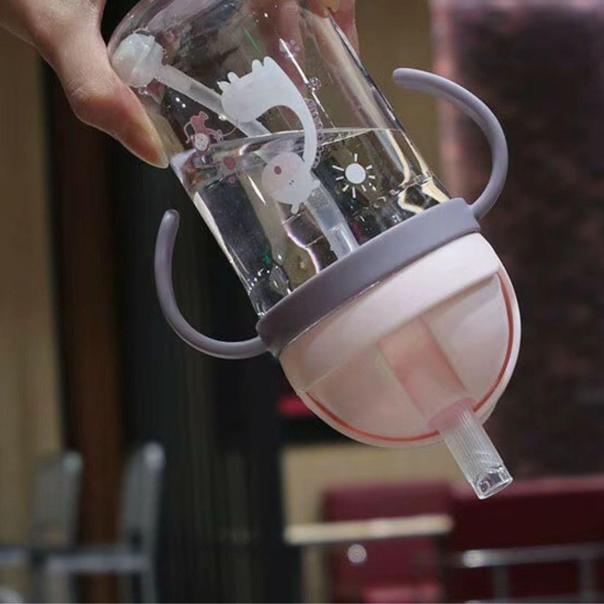 SET 2 VASOS ENTRENAMIENTO CON PAJITA ANTIDERRAME NIÑOS LAU-7