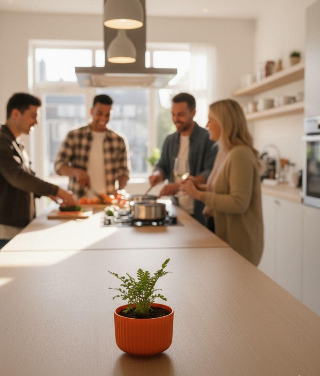 Set 3 Macetero Decorativo Textura Acanalada Maceta Jhn-7