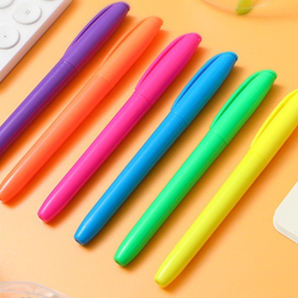 Set 4 Marcador Resaltador Fino Punta Redonda Precisión Jhn-5