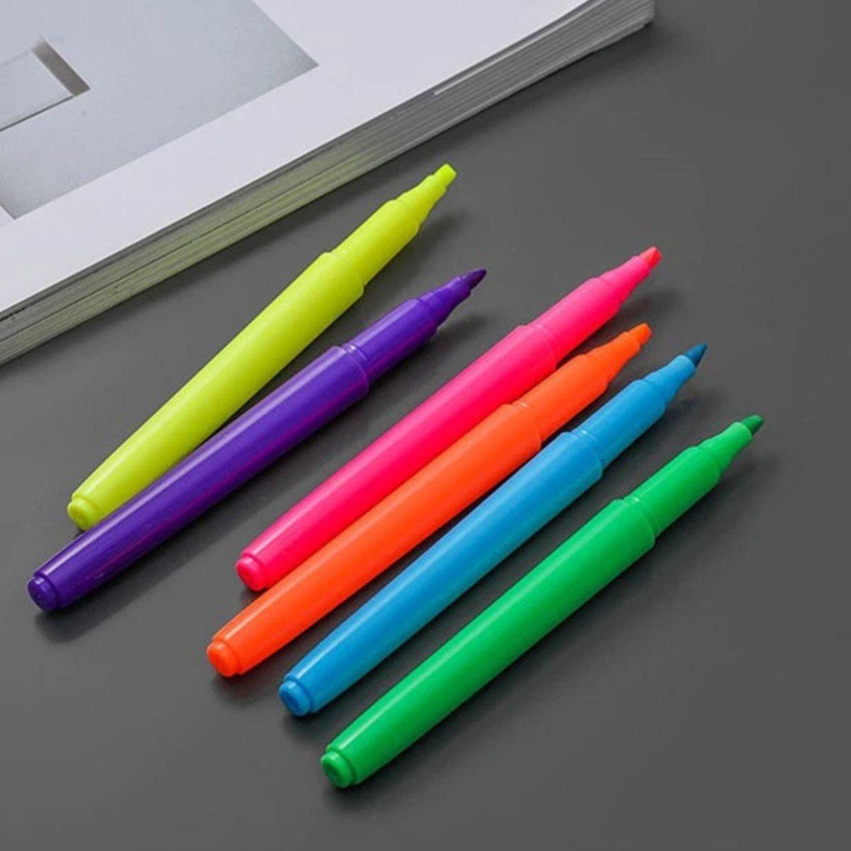 Set 4 Marcador Resaltador Fino Punta Redonda Precisión Jhn-8