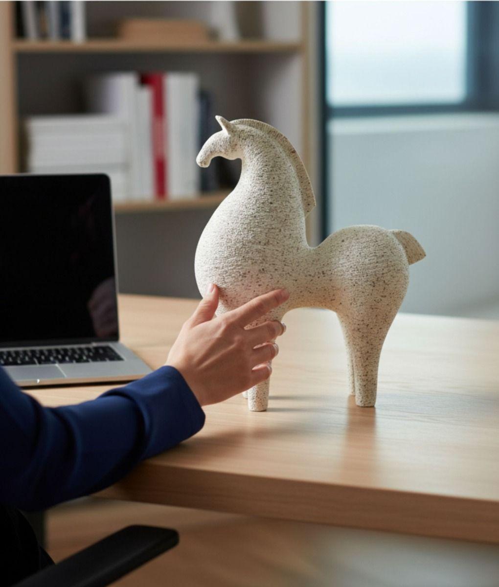 Estatua Decorativa Figura Estilizada Caballo Elegante Jhn-2