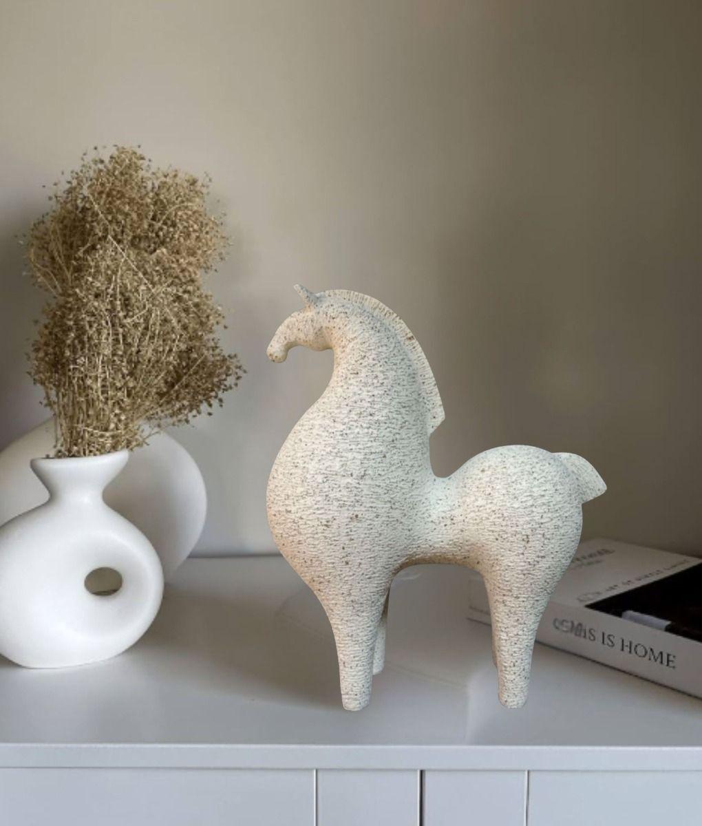 Estatua Decorativa Figura Estilizada Caballo Elegante Jhn-7