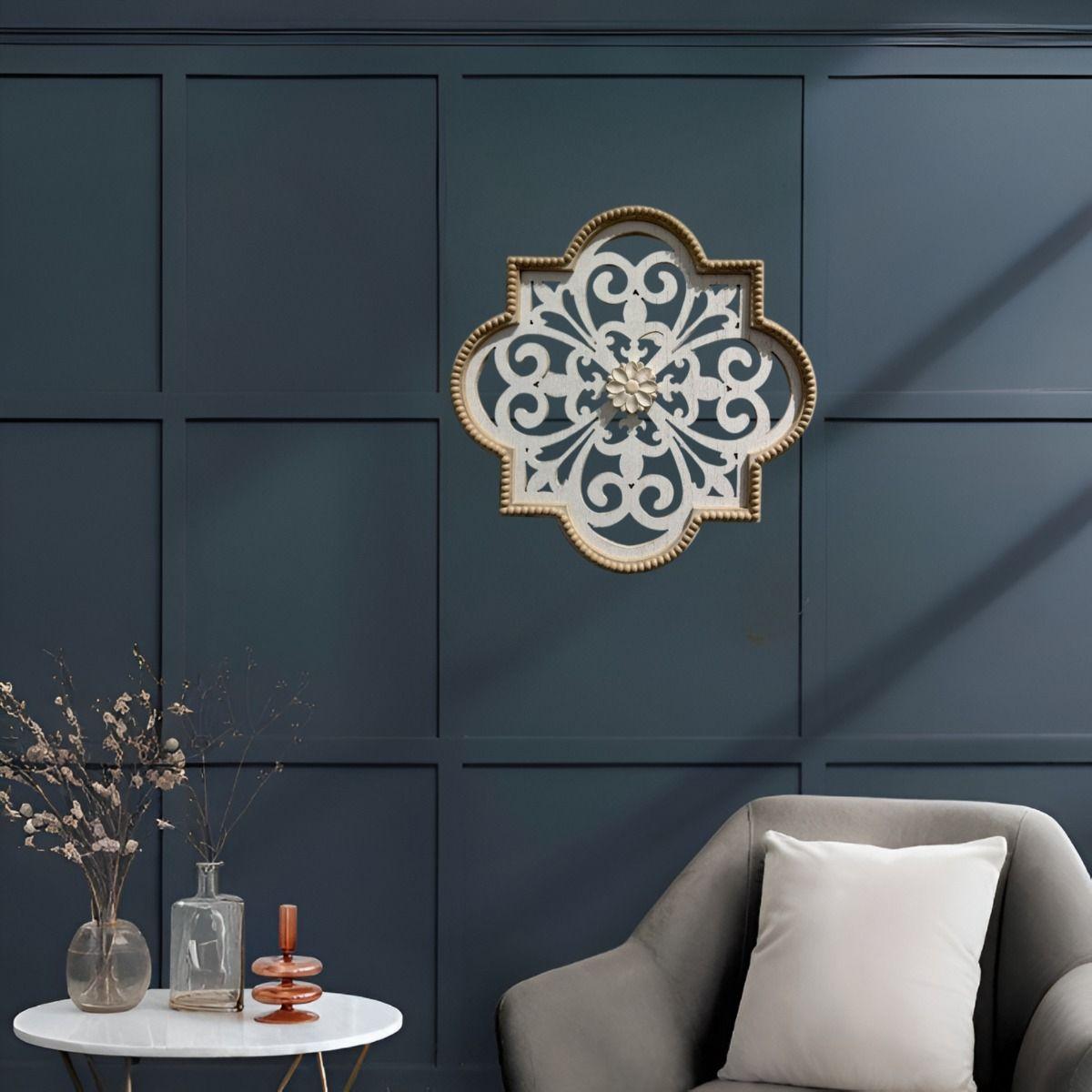 Decoración Pared Flores Huecas Escultura Vintage Jhn-7
