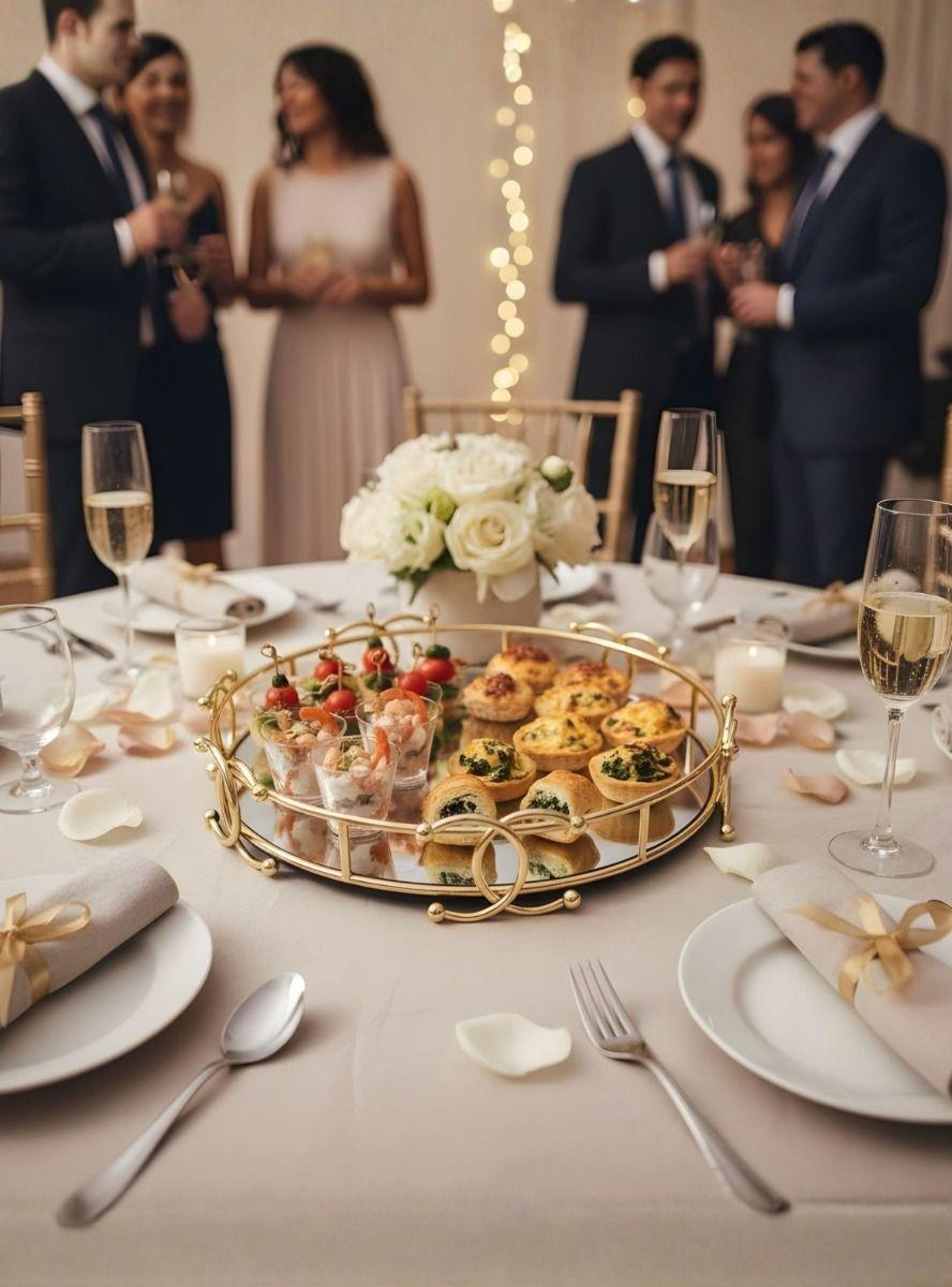 Bandeja Decorativa Adorno Estilo Vintage Base Espejada Jhn-4