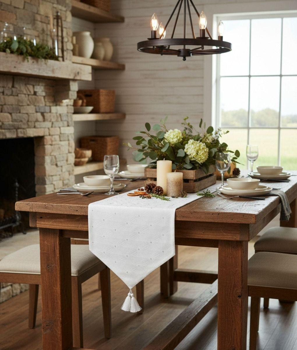 Camino Mesa Decorativo Estilo Nórdico Elegante Mantel Jhn-9