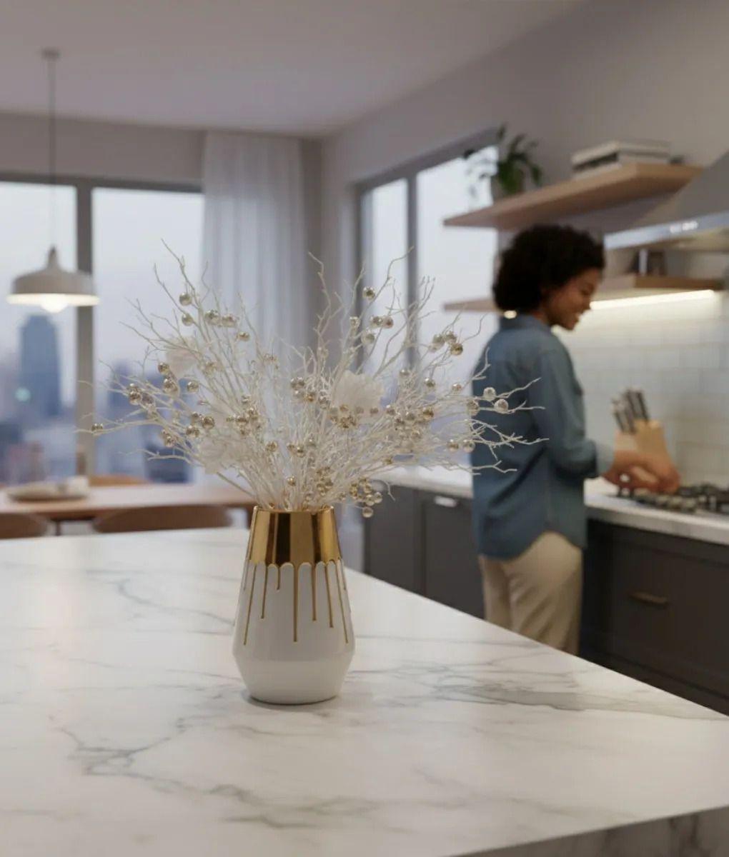 Florero Decorativo Jarrón Efecto Goteo Estilo Moderno Jhn-5