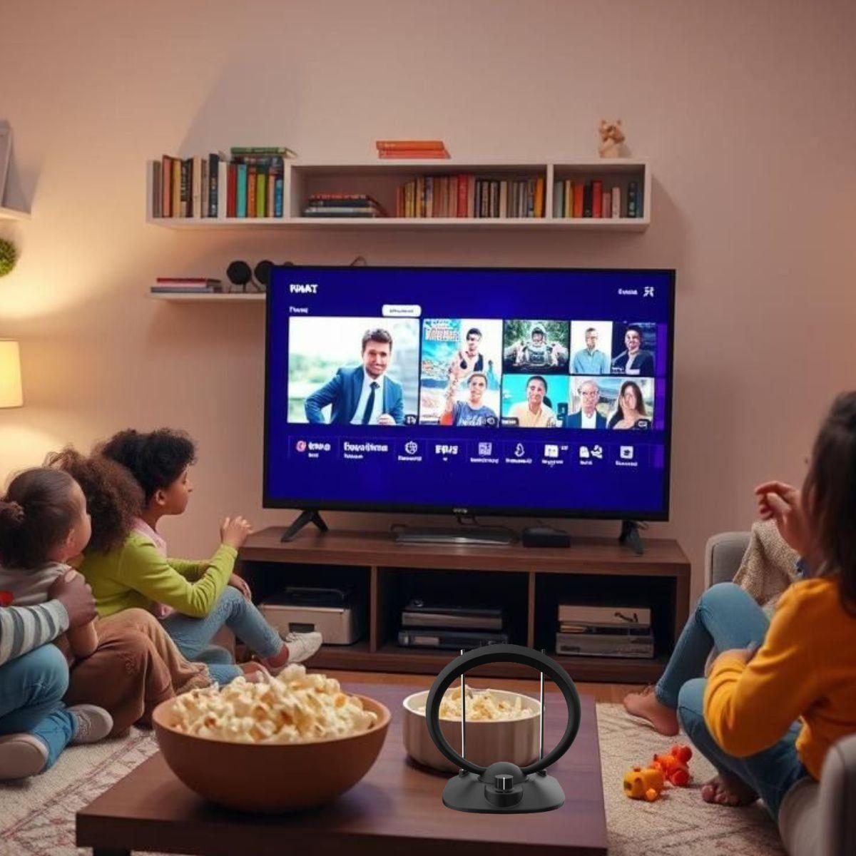 ANTENA TV HD INTERIORES OREJAS DE CONEJO UHF/VHF LAU-3