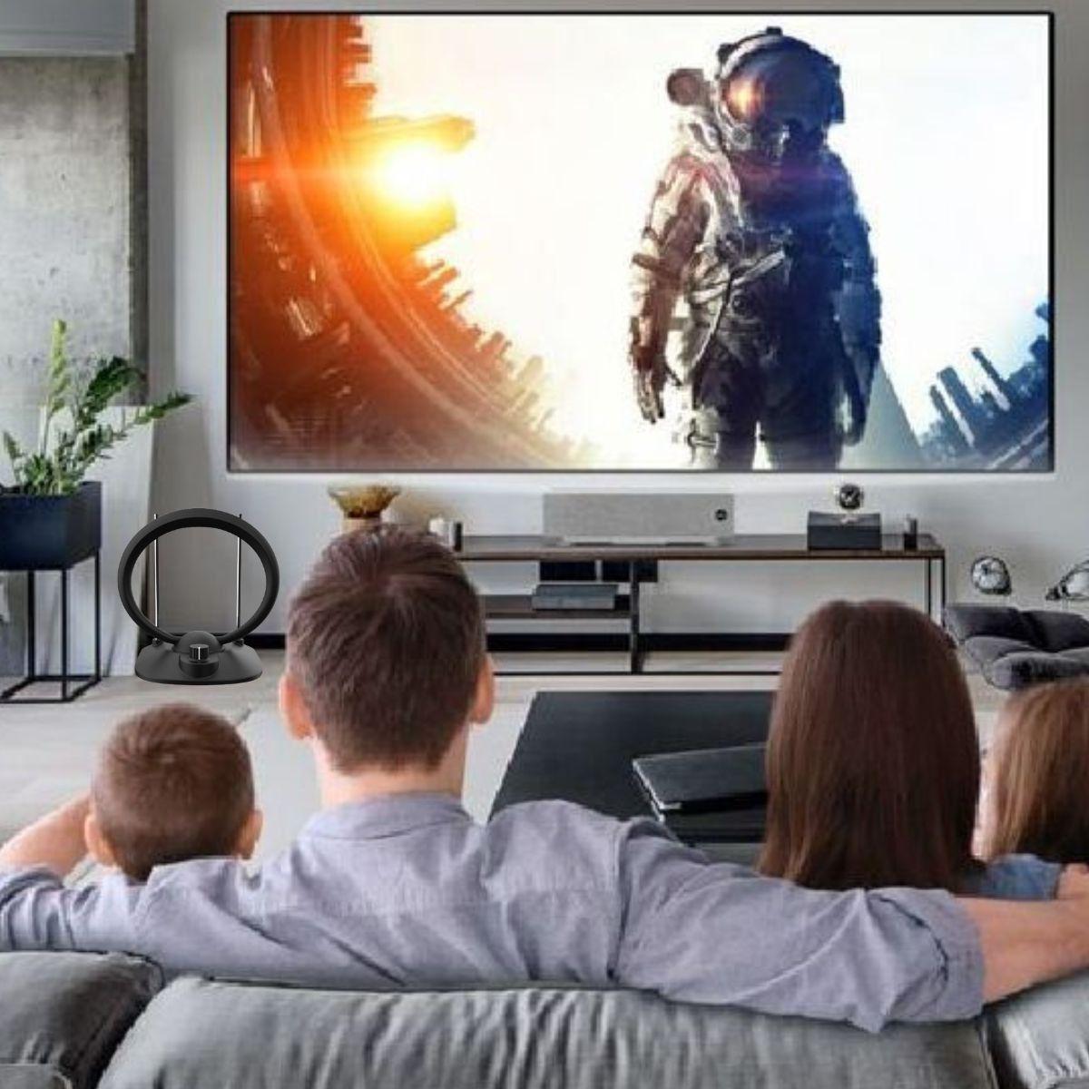 ANTENA TV HD INTERIORES OREJAS DE CONEJO UHF/VHF LAU-8