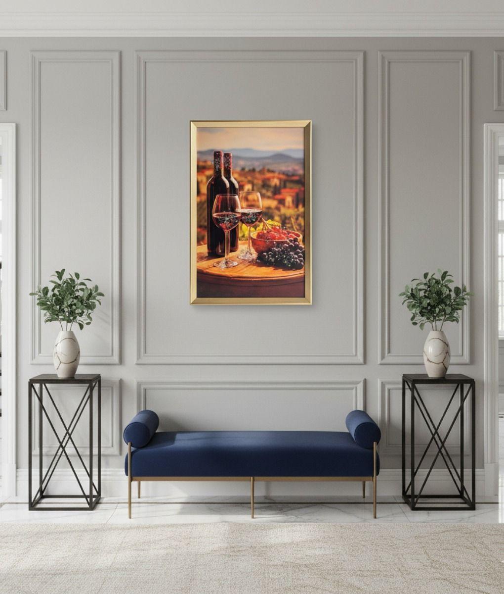 Cuadro Decorativo Vino Viñedo Atardecer Mediterráneo Jhn-7