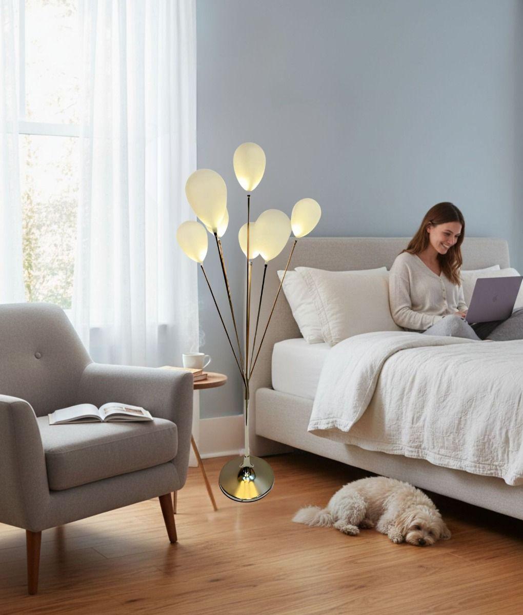 Lámpara Decorativa Pie Diseño Globos Pedestal Hogar Jhn-5