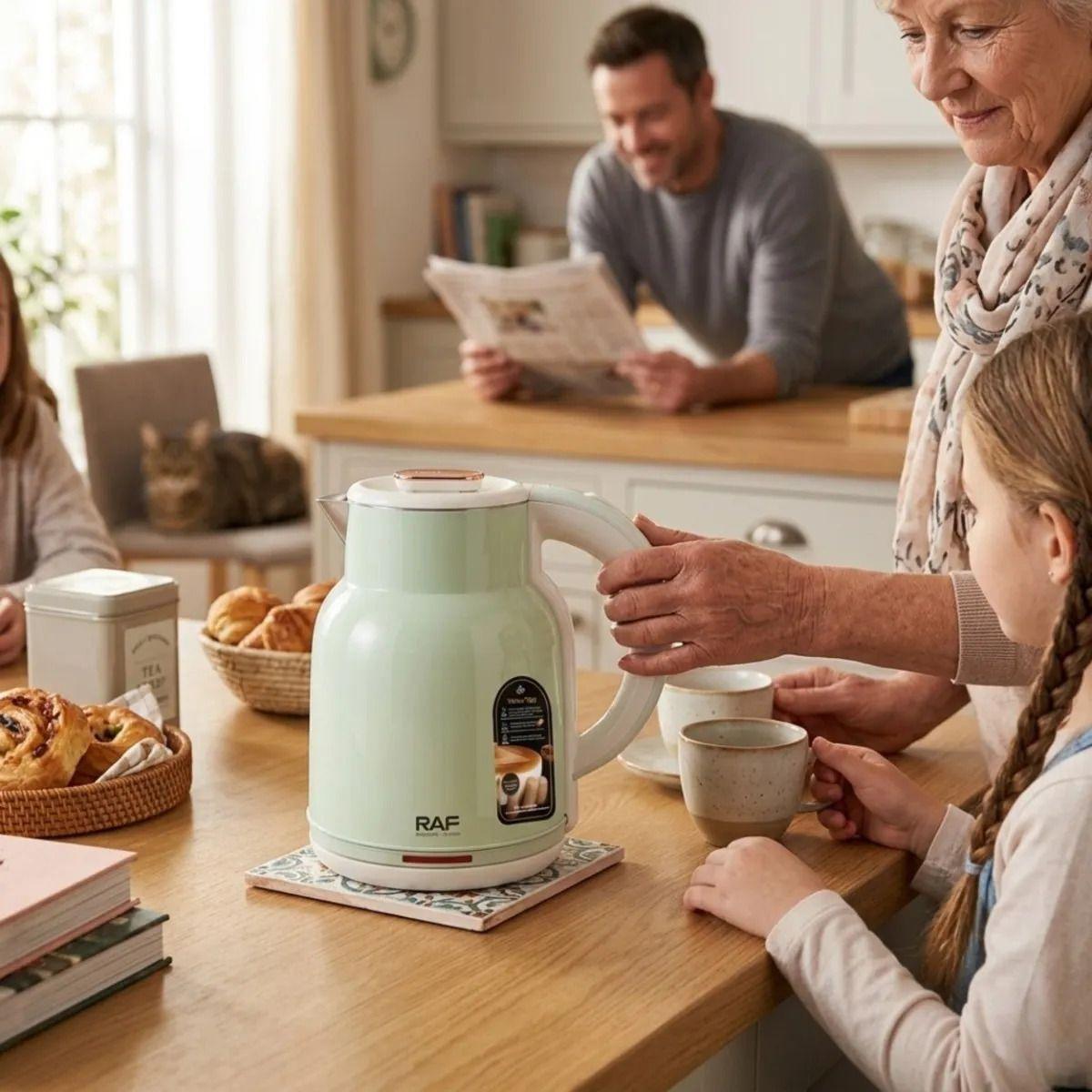 Hervidor Agua Base Giratoria Té Café Estilo Clásico ALJ-4