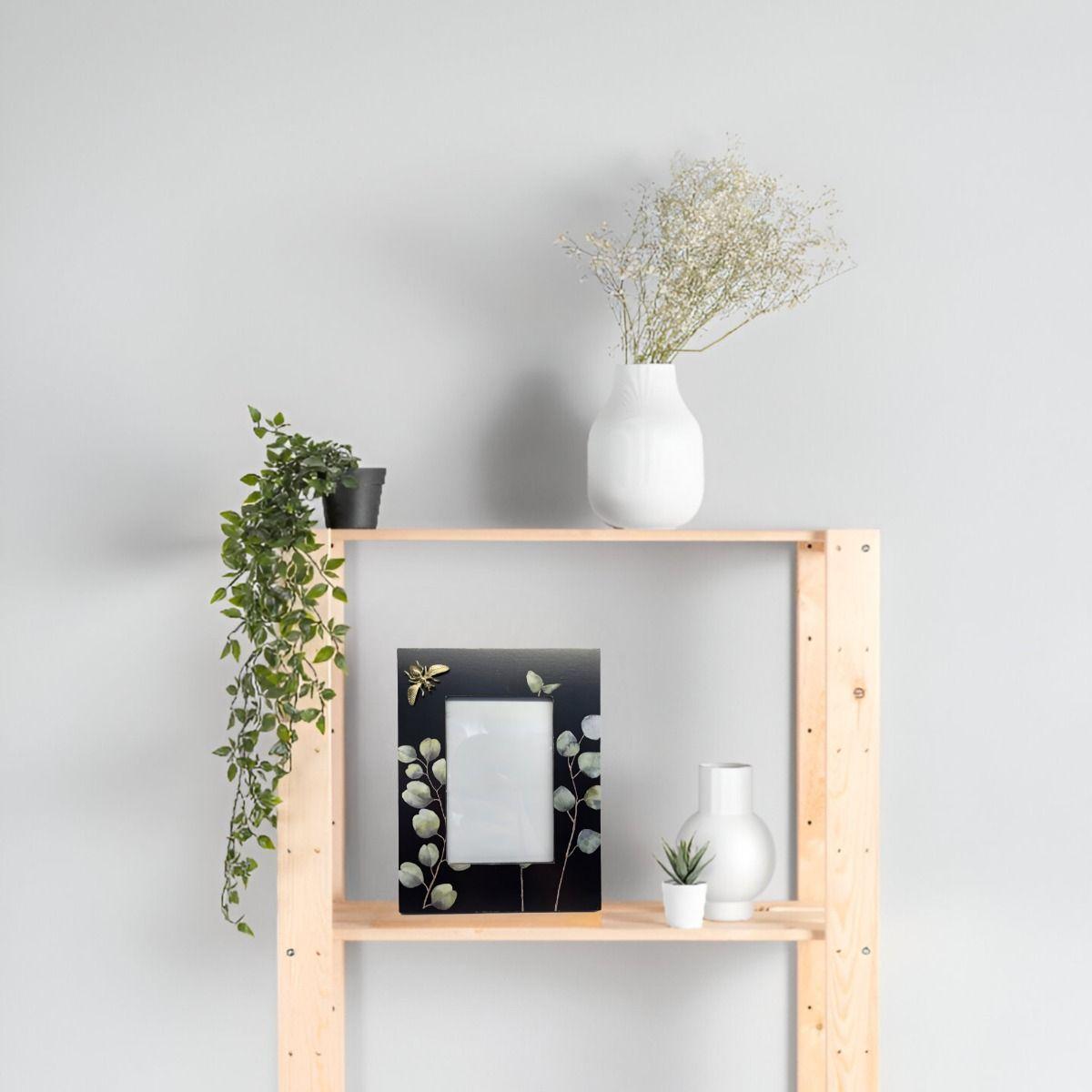 Set de 3 Marco Fotos Hojas Eucalipto Mesa Pared Vertical Jhn-5