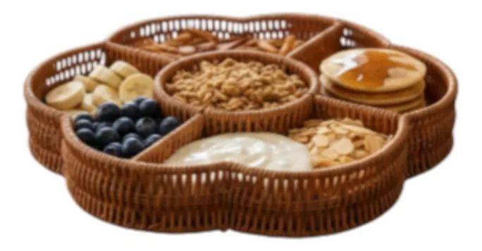 Bandeja Decorativa Servir Hogar Divisiones Diseño Flor Jhn-2