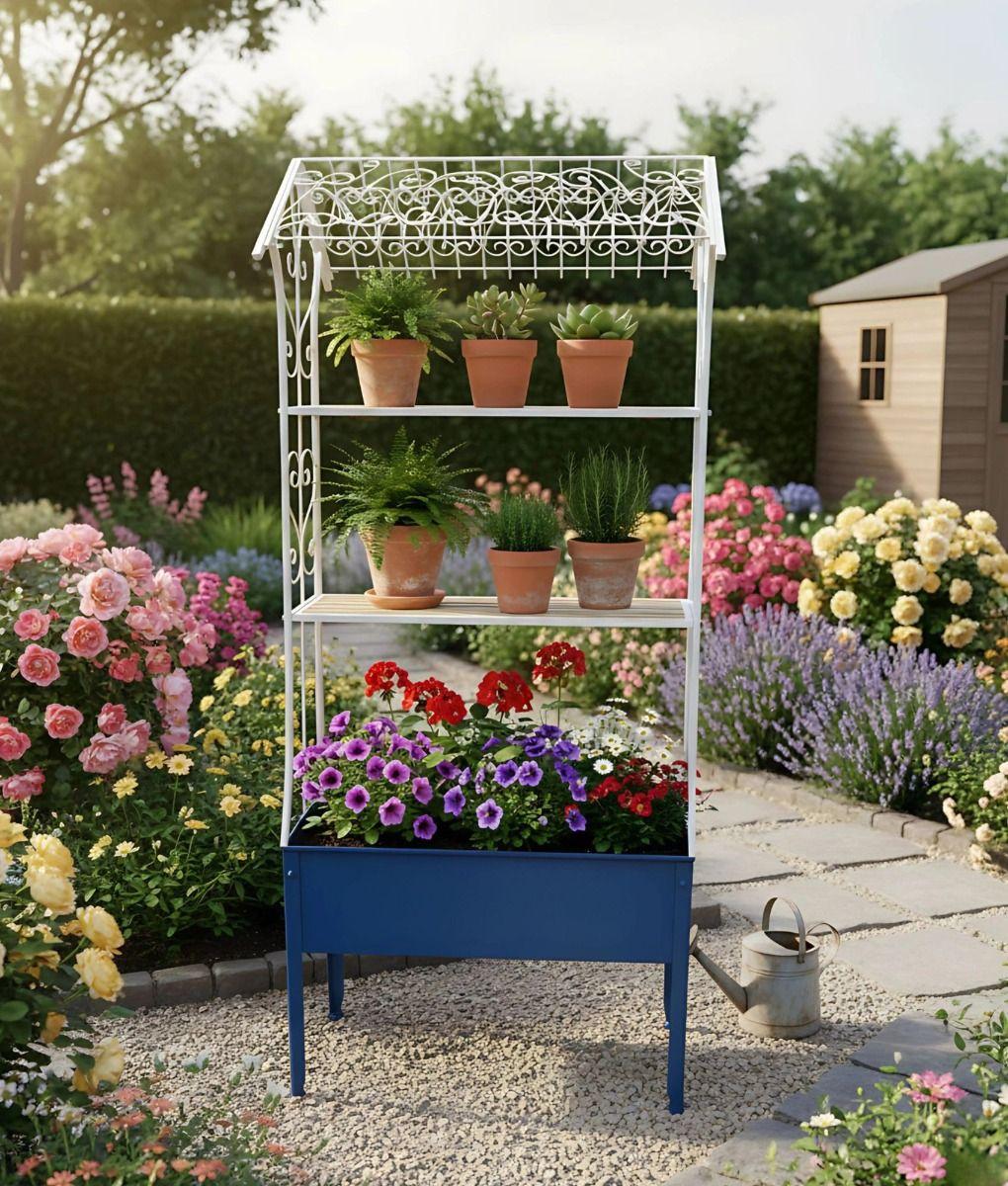 Porta Macetas Decorativo Soporte Plantas Estante Jhn-9