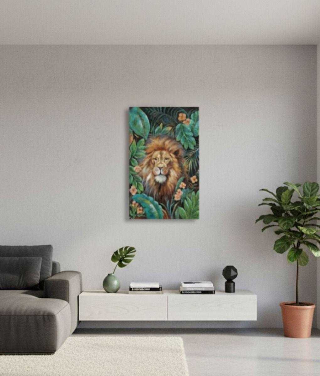 Cuadro Decorativo Adorno Pared León Jungla Hogar Jhn-7