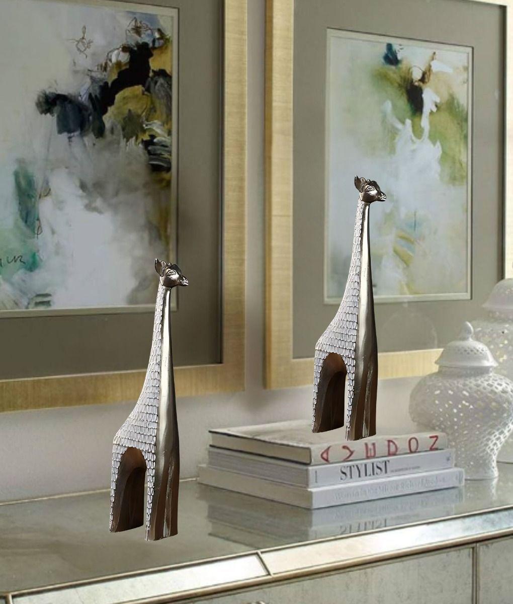 Figura Decorativa Jirafa Adorno Estatua Hogar Jhn-7