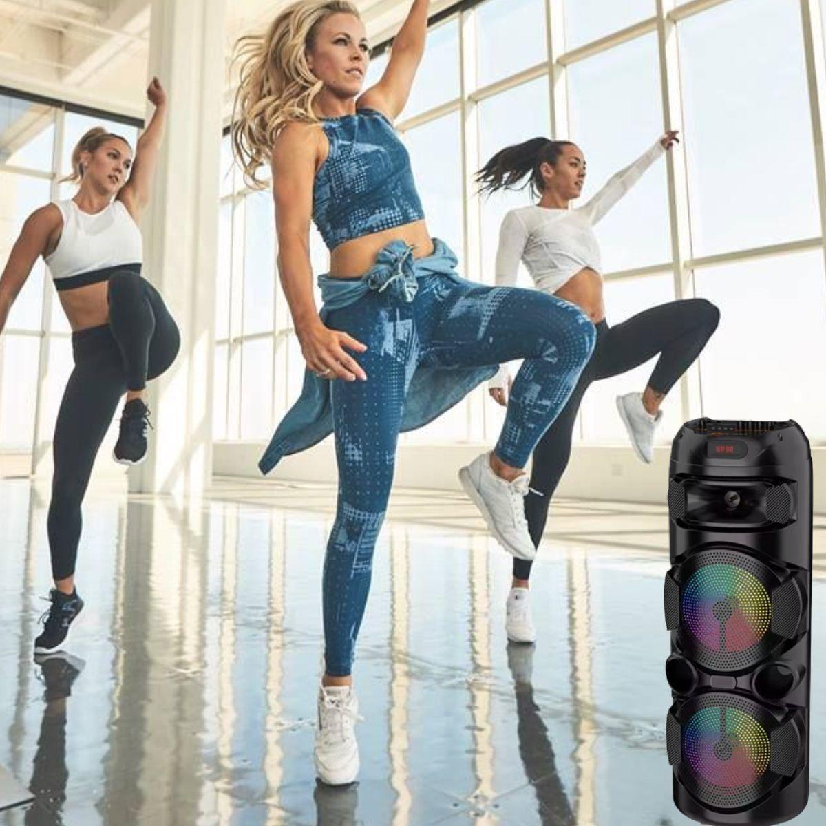 PARLANTE INALAMBRICA BLUETOOTH LED+MICROFONO PORTATIL LAU-7