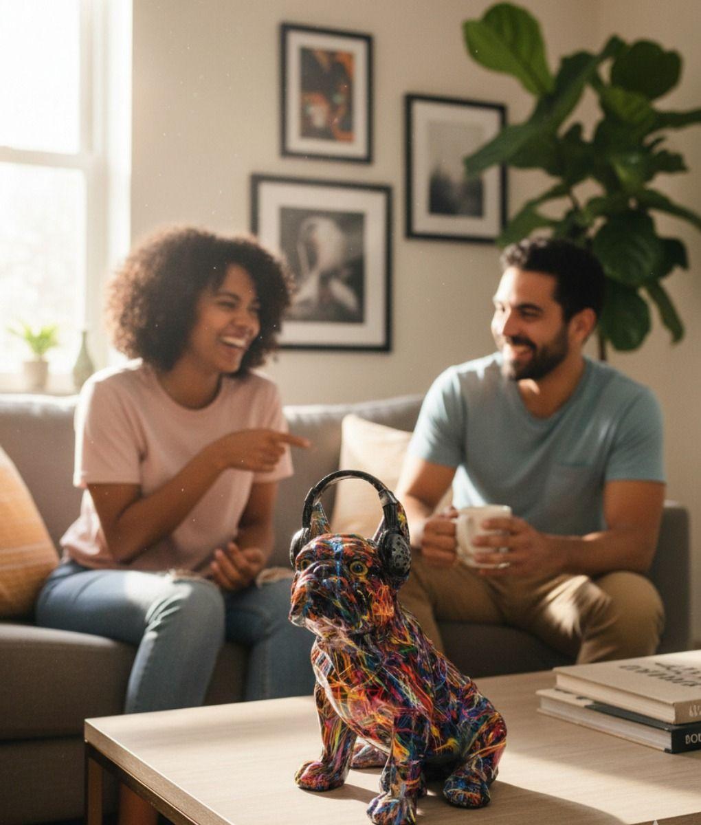 Estatua Decorativa Bulldog Urbano Vanguardista Adorno Jhn-2