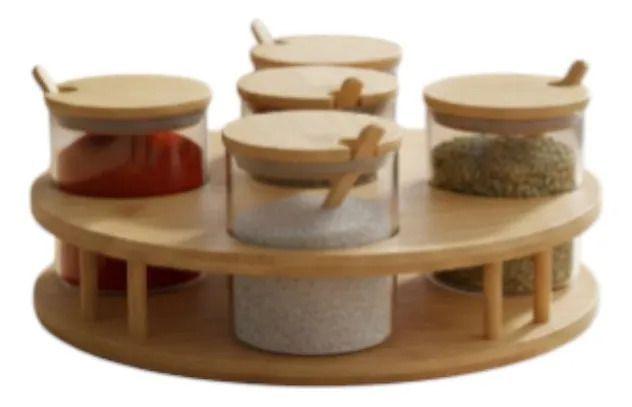 Juego Frascos Contenedores Organizadores Estilo Natural Jhn-2