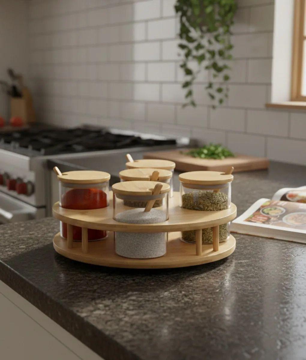 Juego Frascos Contenedores Organizadores Estilo Natural Jhn-8