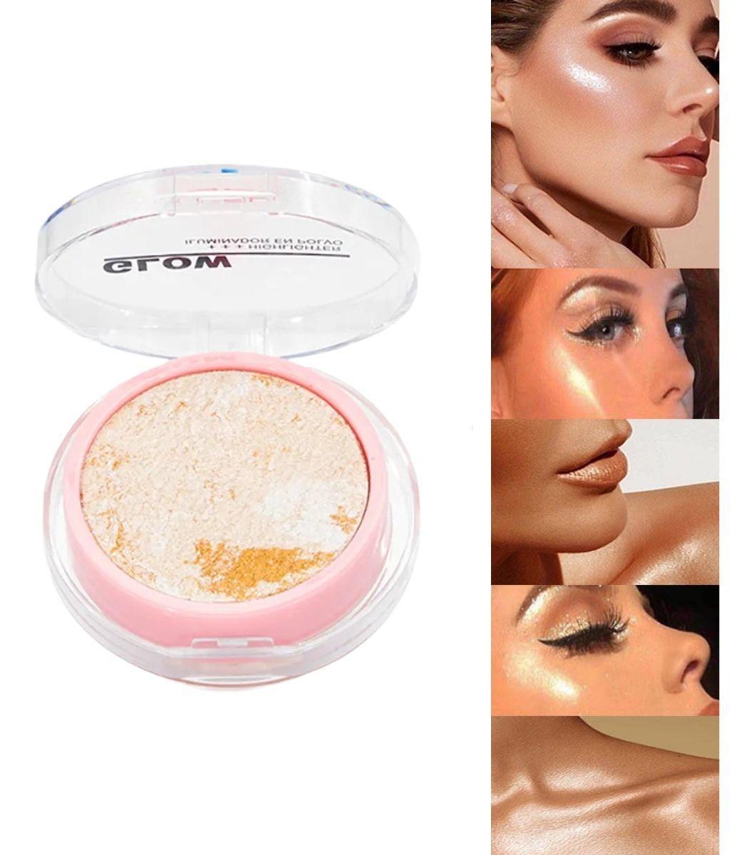 Set 2 Iluminador Polvo Rostro Brillo Sutil Luminosidad Jhn-4