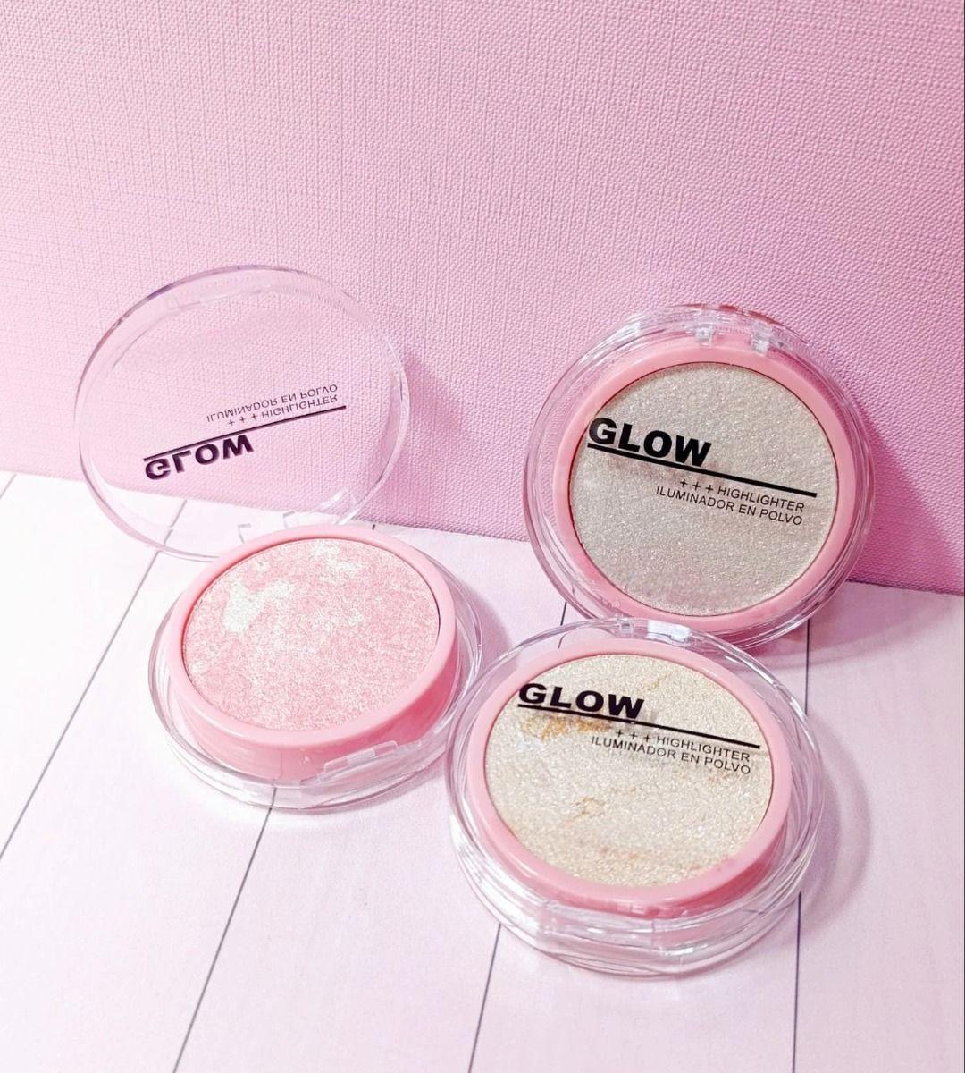 Set 2 Iluminador Polvo Rostro Brillo Sutil Luminosidad Jhn-9