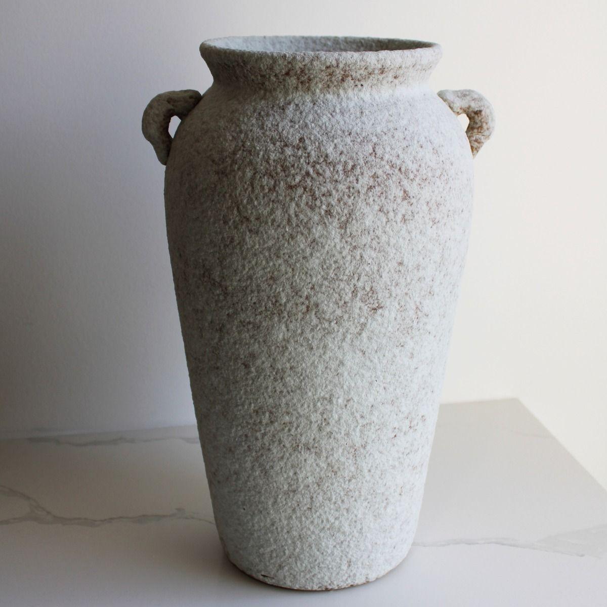 Florero Jarron Vintage Terracota Texturizada Hogar Grd Lau-9