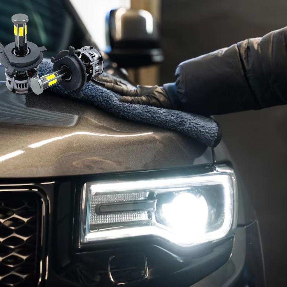 Luces Turbo LED H4 Faro Alto Rendimiento Vehículos Jhn-5