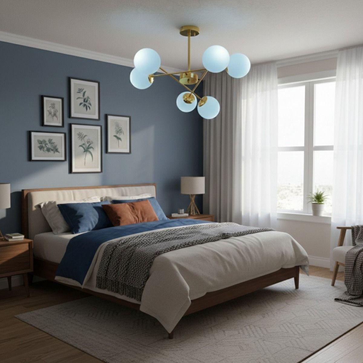 Lámpara Techo Colgante Inspiración Vanguardista Radial Jhn-4