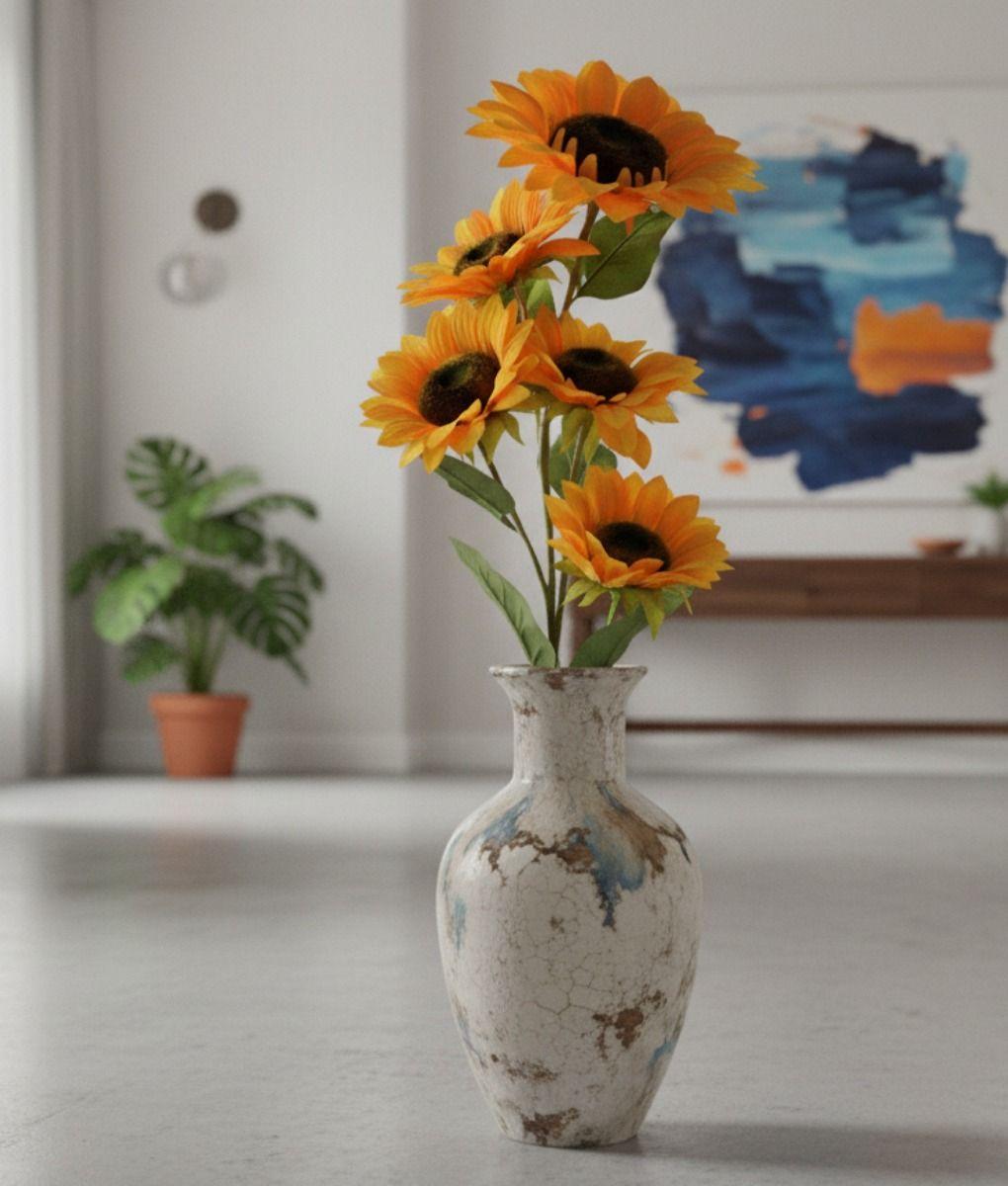 Flores Artificiales Ramo Decorativo Girasoles Adorno Jhn-8