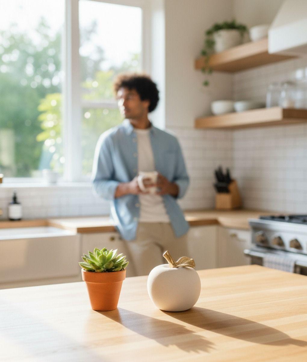 Figura Decorativa Manzana Textura Moderna Adorno Jhn-5