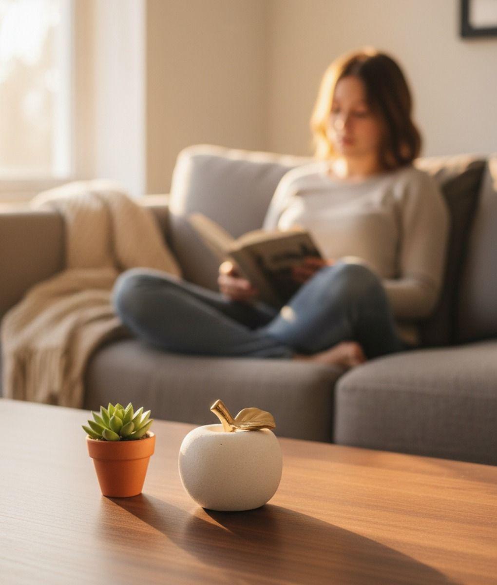 Figura Decorativa Manzana Textura Moderna Adorno Jhn-6