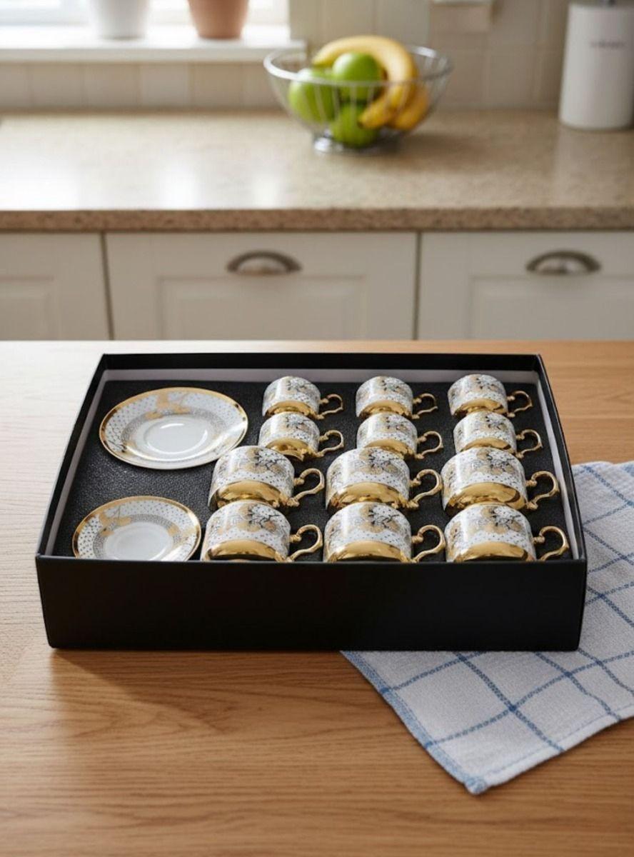 Juego Vajilla Tazas Platillos Adorno Mesa Estilo Clásico Jhn-9