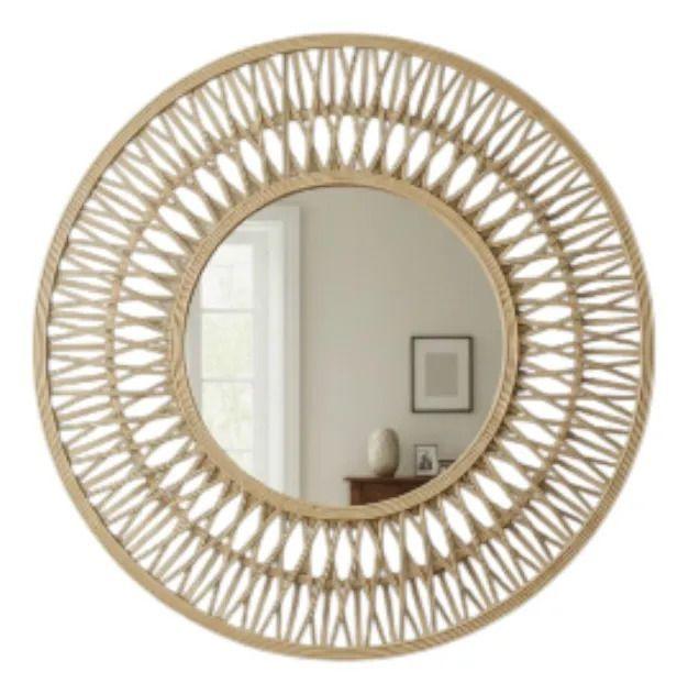 Espejo Decorativo Pared Estilo Bohemio Artesanal Jhn-2