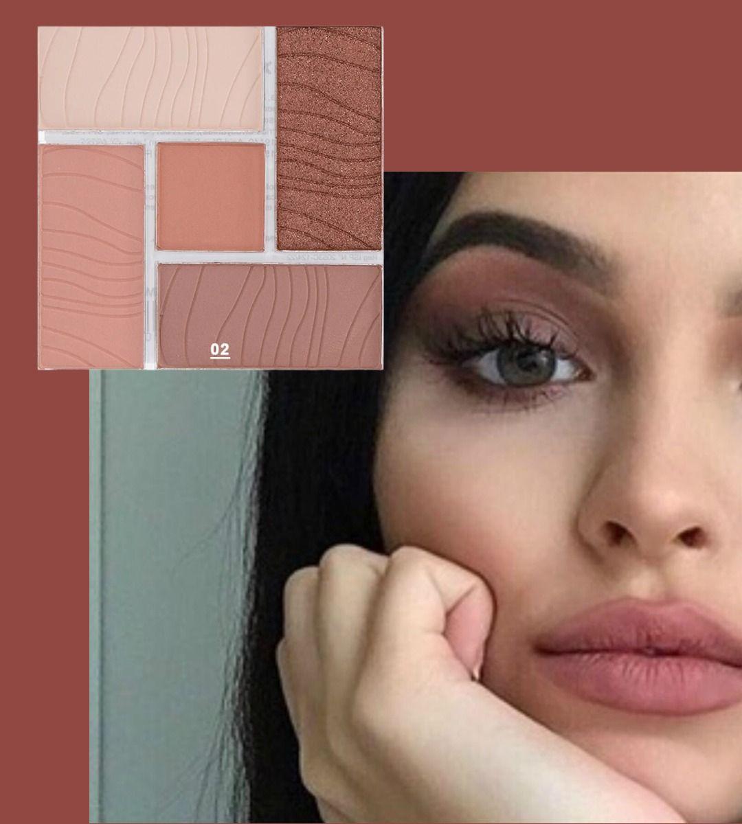 Set 2 Sombra Ojos Paleta 5 Tonos Vibrante Suave Duradera Jhn-3